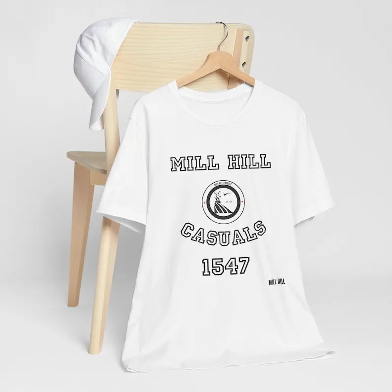 Mill Hill Casuals Logo T-Shirt, Unisex Tee, Short Sleeve Top, Men's Women's Shirt, Casual Wear
Mill Hill Casuals Logo T-Shirt, Unisex Tee, Short Sleeve Top, Men's Women's Shirt, Casual Wear
