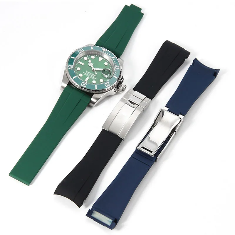 20mm Original Silicone Watch Strap for Rolex Black Green Blue White Submariner Yacht-Master Daytona GMT Watchband accessories
20mm Original Silicone Watch Strap for Rolex Black Green Blue White Submariner Yacht-Master Daytona GMT Watchband accessories