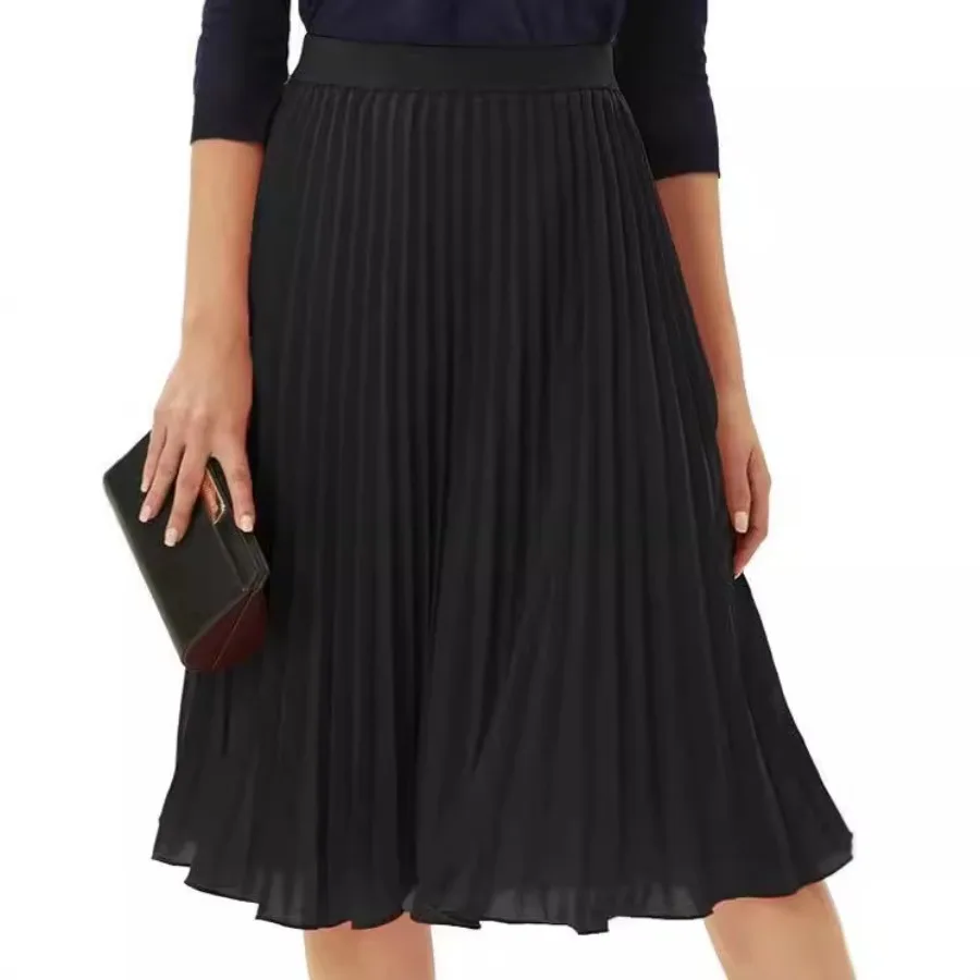 【New style】New skirt, medium and long pleated skirt, elastic, high waist, slim and slimming loose skirt
【New style】New skirt, medium and long pleated skirt, elastic, high waist, slim and slimming loose skirt