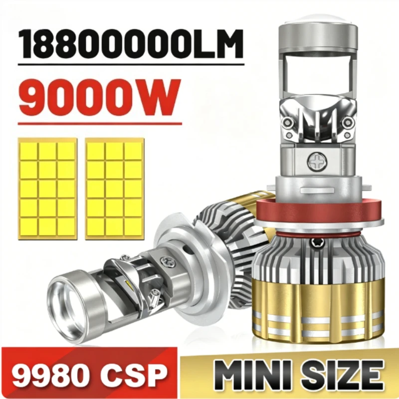 H8 H9 H11 LED Headlight Canbus Mini Projector Lens 18800000LM 9000W 6000K H4 H7 Car Fog Bulb 9005 9006 6000K 12V Auto Lights
H8 H9 H11 LED Headlight Canbus Mini Projector Lens 18800000LM 9000W 6000K H4 H7 Car Fog Bulb 9005 9006 6000K 12V Auto Lights