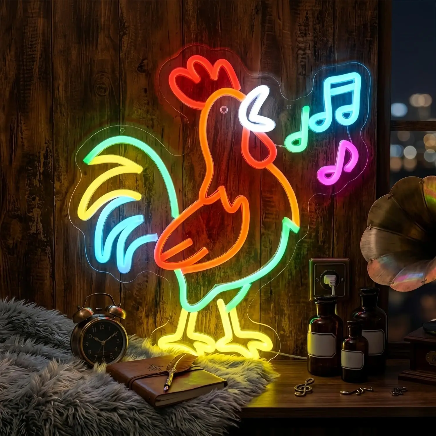 Singing Rooster Neon Sign USB Powered Led Light for Kids Room Farmhouse Party Gaming Room Bedroom Decorations Gifts
Singing Rooster Neon Sign USB Powered Led Light for Kids Room Farmhouse Party Gaming Room Bedroom Decorations Gifts
