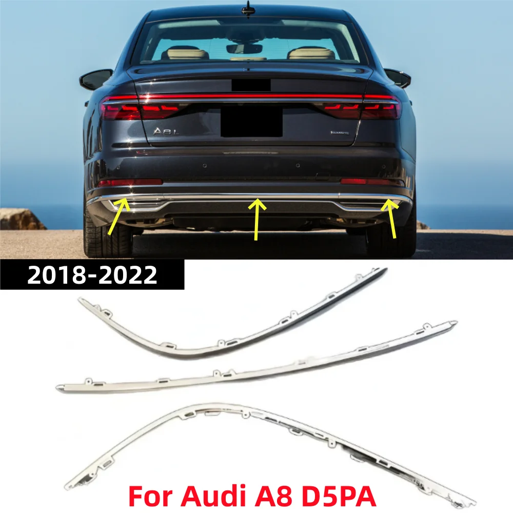 For Audi A8 D5PA 2018-2022 rear bumper lower lip decorative bright strip
For Audi A8 D5PA 2018-2022 rear bumper lower lip decorative bright strip