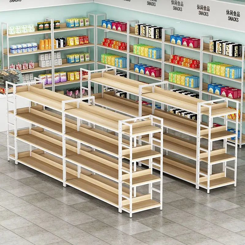 Custom. Supermarket Shelf Single and Double Sided Storage Rack Island Multi-layer Steel Wood Display Rack Convenience Store Snac
Custom. Supermarket Shelf Single and Double Sided Storage Rack Island Multi-layer Steel Wood Display Rack Convenience Store Snac