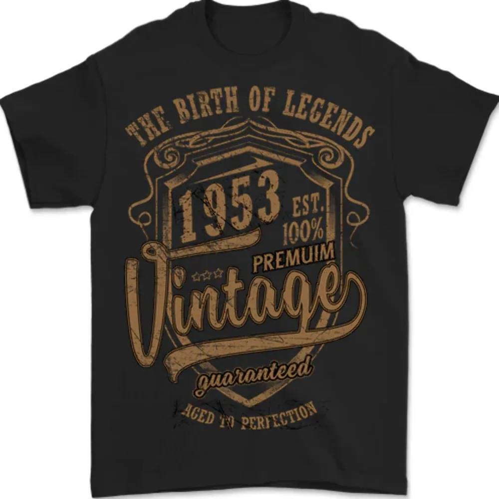 Birth of Legends 70th Birthday 1953 Mens Women Summer Tees T-Shirt 100% Cotton Anime Graphic
Birth of Legends 70th Birthday 1953 Mens Women Summer Tees T-Shirt 100% Cotton Anime Graphic