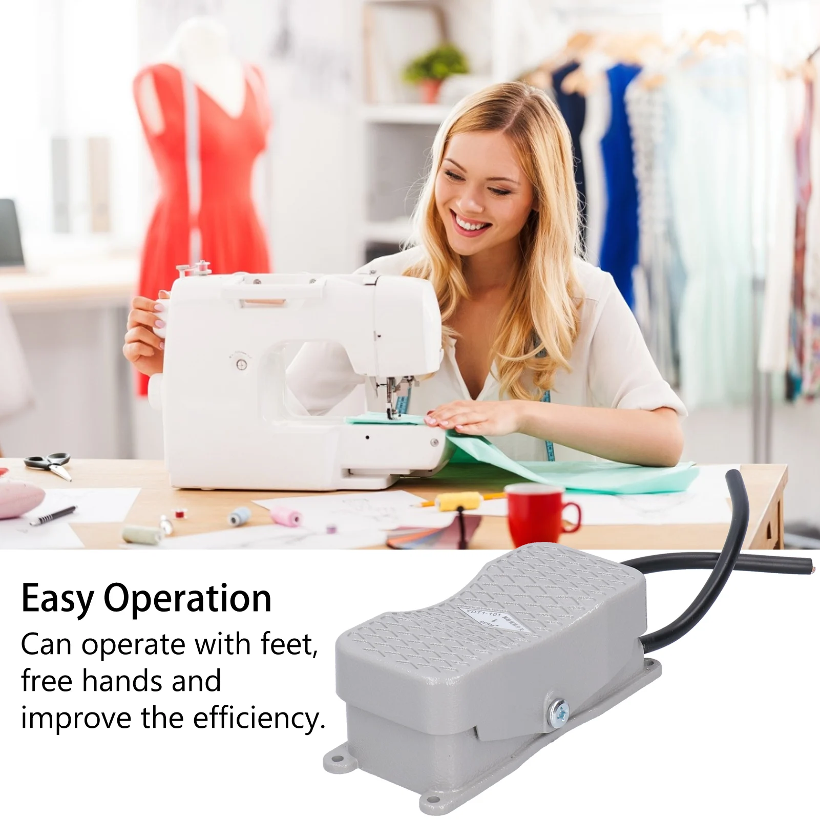 BERM Foot Pedal Metal Non‑Slip On Off Controller 250V YDT1‑101 for Automation Control Foot Pedal Control
BERM Foot Pedal Metal Non‑Slip On Off Controller 250V YDT1‑101 for Automation Control Foot Pedal Control