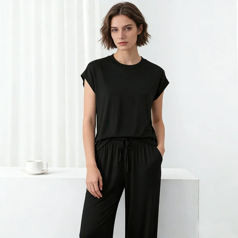 Модальные пижамы: летний хит продаж, комплект для сна, домашняя одежда без рукавов для женщин, ночная одежда для дам
Модальные пижамы: летний хит продаж, комплект для сна, домашняя одежда без рукавов для женщин, ночная одежда для дам