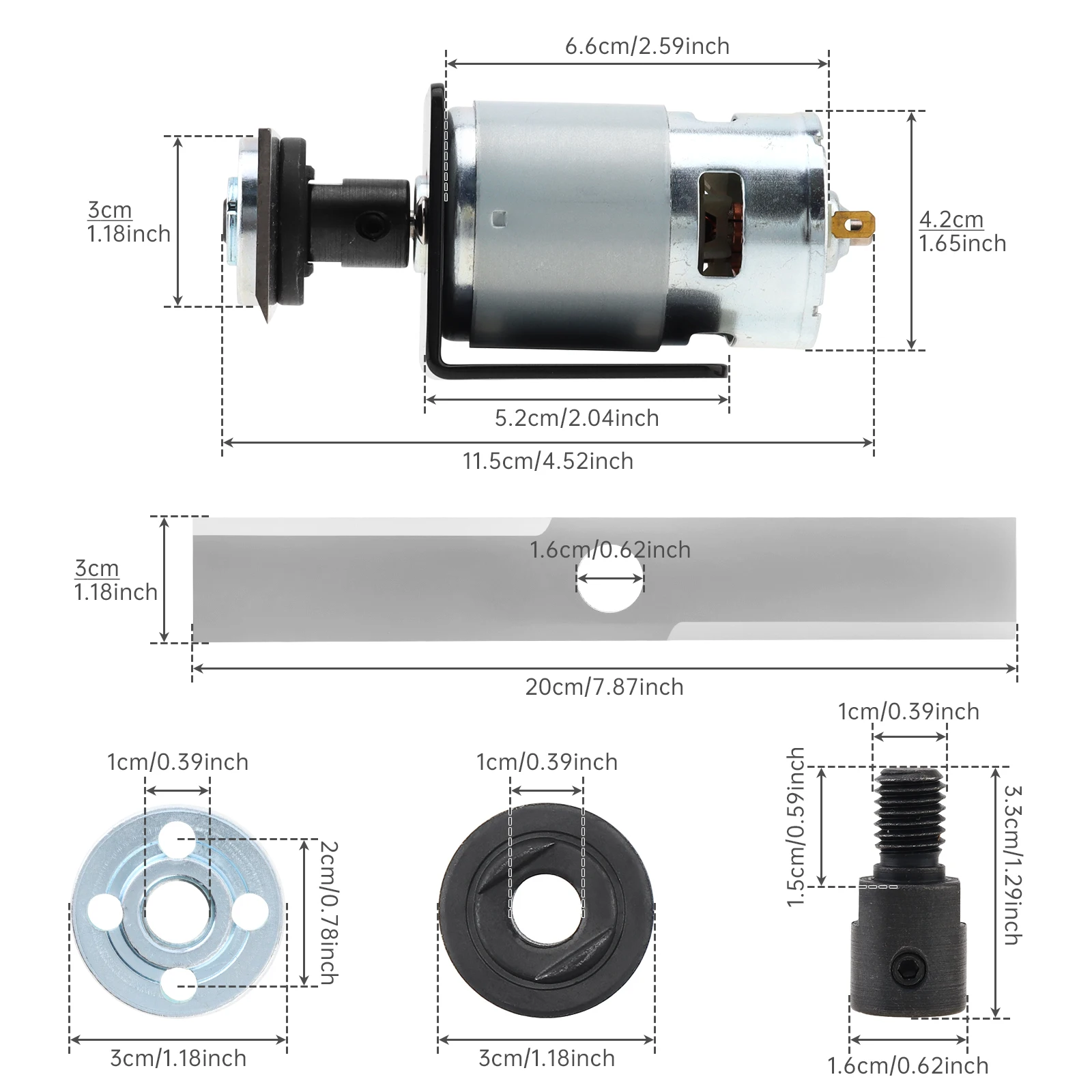 RS775 Motor Kit 12V / 24V DC Motor DIY Lawn Mower Kit for DIY Garden Tool with Rectangle Blade, Mounting Bracket, DIY Mower Kit
RS775 Motor Kit 12V / 24V DC Motor DIY Lawn Mower Kit for DIY Garden Tool with Rectangle Blade, Mounting Bracket, DIY Mower Kit
