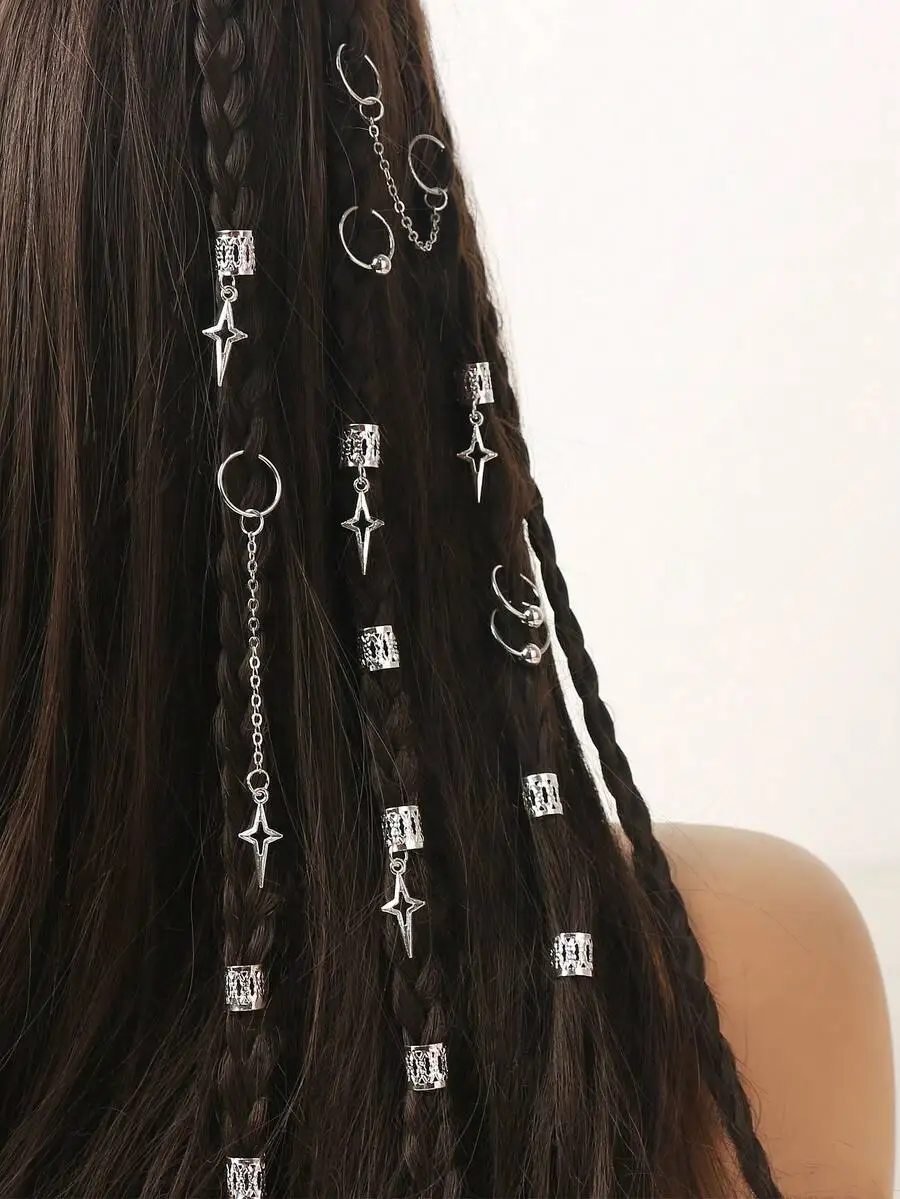 30Pcs Star Metal Hair Beads For Dreadlocks Braids Y2K Punk Bohemian Hair Accessories
30Pcs Star Metal Hair Beads For Dreadlocks Braids Y2K Punk Bohemian Hair Accessories