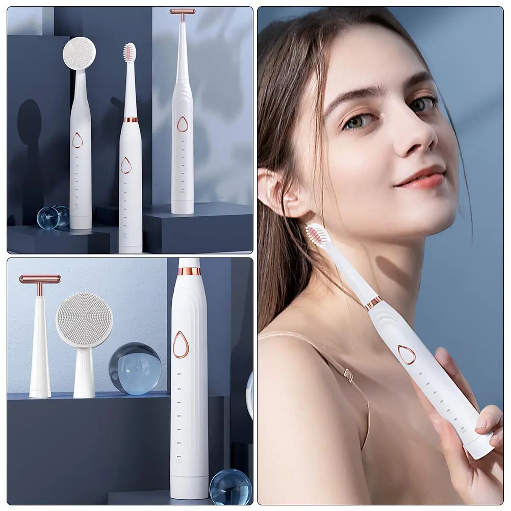 1Set Three-in-One Electric Toothbrush Sonic Waterproof Rechargeable Toothbrush for Oral Care Facial Cleansing Teeth Cleaning
1Set Three-in-One Electric Toothbrush Sonic Waterproof Rechargeable Toothbrush for Oral Care Facial Cleansing Teeth Cleaning