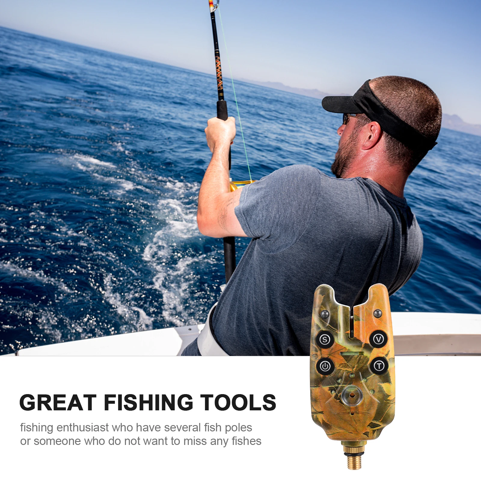 Electronic Fishing Bite Alarm 10 Rods Water Resistant LED Night Indicator Sensitive Accessories Alert Bell Camouflage
Electronic Fishing Bite Alarm 10 Rods Water Resistant LED Night Indicator Sensitive Accessories Alert Bell Camouflage