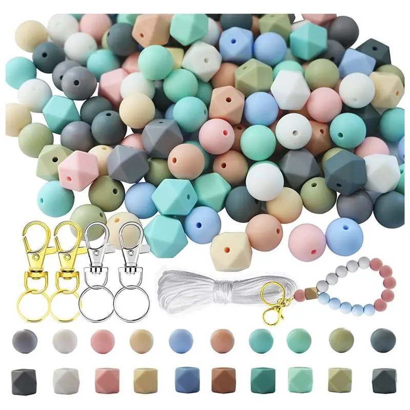 Silicone Beads 150Pcs Silicone Beads For Jewelry Making With Lanyard & Key Chain Ring
Silicone Beads 150Pcs Silicone Beads For Jewelry Making With Lanyard & Key Chain Ring