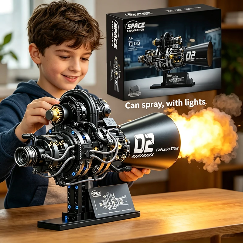 Sci-Fi Starship Quantum Engine Building Blocks Set with Mist Spray & LED Light, STEM Toy for Kids Teens, Creative Gifts for Boys
Sci-Fi Starship Quantum Engine Building Blocks Set with Mist Spray & LED Light, STEM Toy for Kids Teens, Creative Gifts for Boys