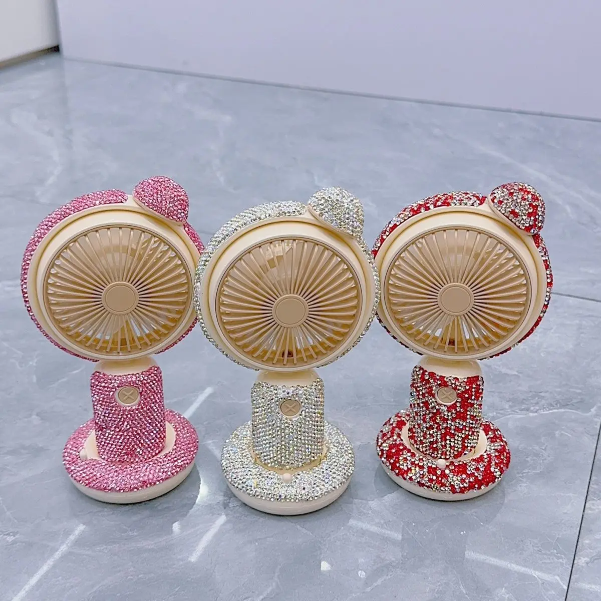 USB Rechargeable Mini Handheld Cute Fan with Rhinestones Fixation Seat Portable Silent Cooling Fan for Students Desktop Use
USB Rechargeable Mini Handheld Cute Fan with Rhinestones Fixation Seat Portable Silent Cooling Fan for Students Desktop Use