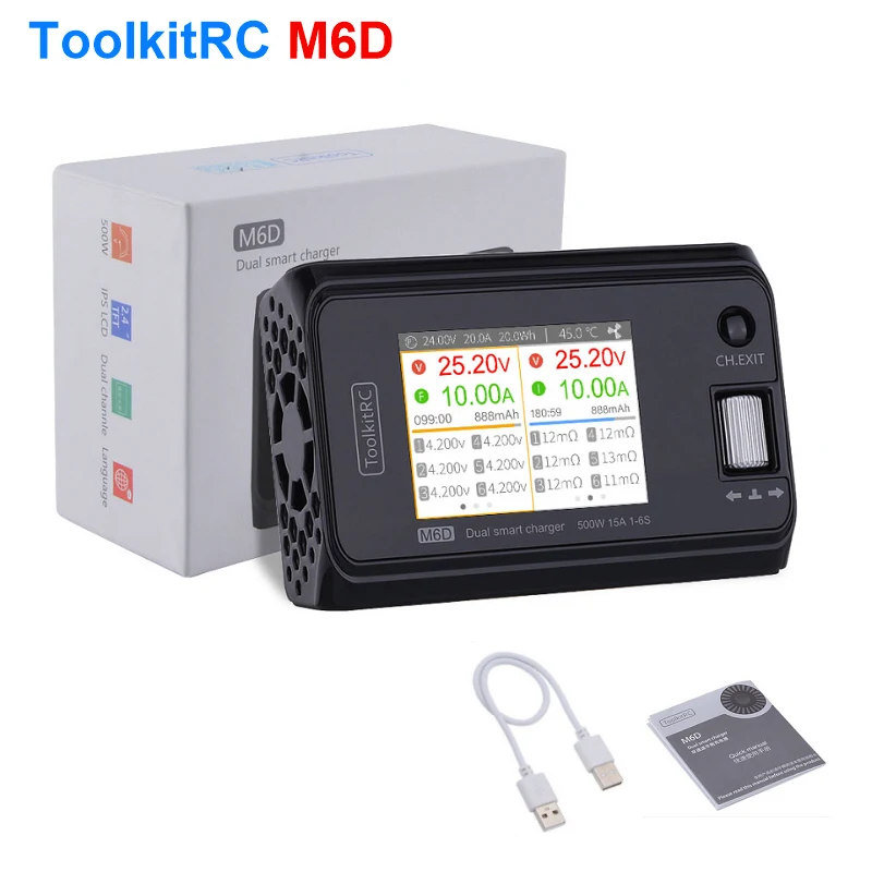 ToolkitRC M6D DC Mini Smart Charger 1-6S LiPo LiHV Balance Charger For RC FPV Racing Drone
ToolkitRC M6D DC Mini Smart Charger 1-6S LiPo LiHV Balance Charger For RC FPV Racing Drone