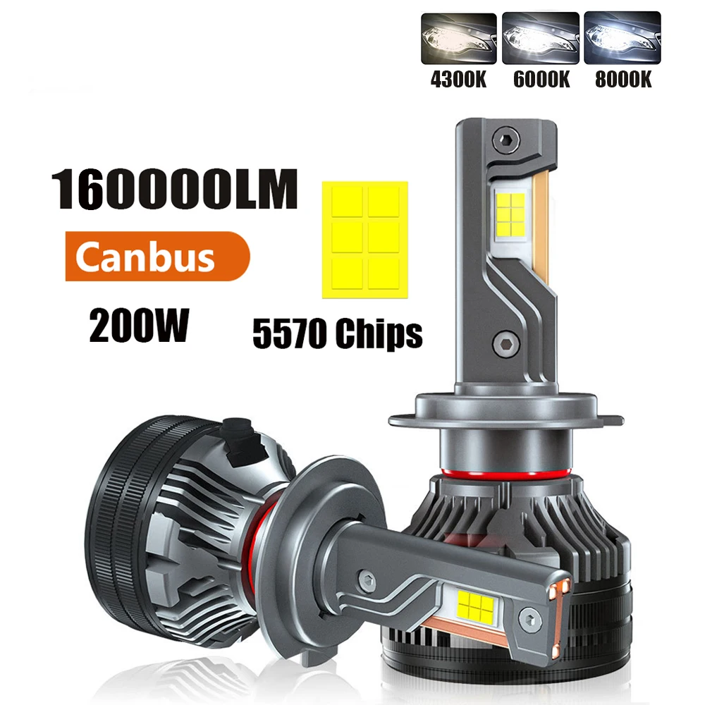 2PCS H7 H4 H11 Led Lamp 160000LM 200W 3 Copper Tube Led Lights For Car H1 HB3 9005 HB4 9006 K5C K5F 6000K 12V Headlight Bulb
2PCS H7 H4 H11 Led Lamp 160000LM 200W 3 Copper Tube Led Lights For Car H1 HB3 9005 HB4 9006 K5C K5F 6000K 12V Headlight Bulb