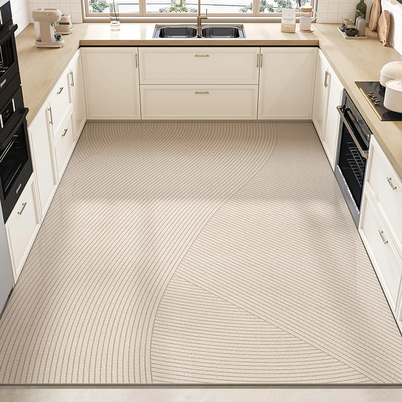 Kitchen Large Area Floor Mats Waterproof Oil-proof Carpets Wipeable Washable PVC Leather Carpets Minimalist Lines Non-slip Rugs
Kitchen Large Area Floor Mats Waterproof Oil-proof Carpets Wipeable Washable PVC Leather Carpets Minimalist Lines Non-slip Rugs