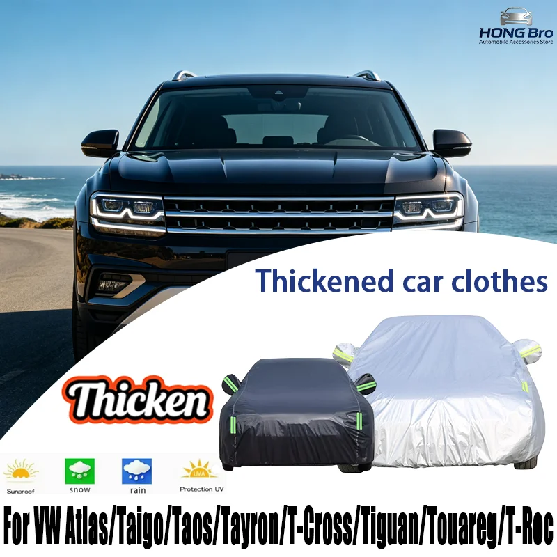 Car Cover For VW Atlas/Taigo/Taos/Tayron/T-Cross/Tiguan/Touareg/T-Roc Dustproof, UV Resistant, Waterproof Car Cloth
Car Cover For VW Atlas/Taigo/Taos/Tayron/T-Cross/Tiguan/Touareg/T-Roc Dustproof, UV Resistant, Waterproof Car Cloth