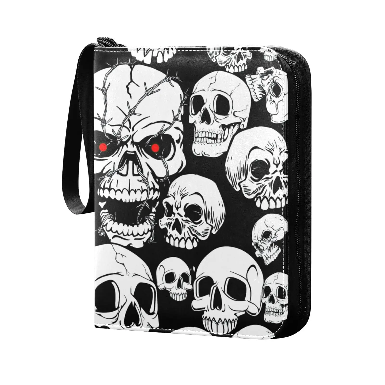 Horror Skull Card Binder 4 Pocket Cards Binder 400 Double Sided Pocket Album for Sport Game Cards Unique Card Collection Storage
Horror Skull Card Binder 4 Pocket Cards Binder 400 Double Sided Pocket Album for Sport Game Cards Unique Card Collection Storage