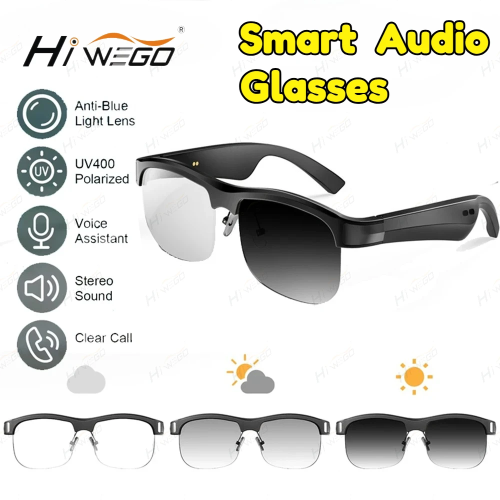 HIWEGO новые умные Bluetooth-очки с изменением цвета, музыкальное аудио, беспроводные звонки, УФ- и защита от синего света, умные солнцезащитные очки
HIWEGO новые умные Bluetooth-очки с изменением цвета, музыкальное аудио, беспроводные звонки, УФ- и защита от синего света, умные солнцезащитные очки