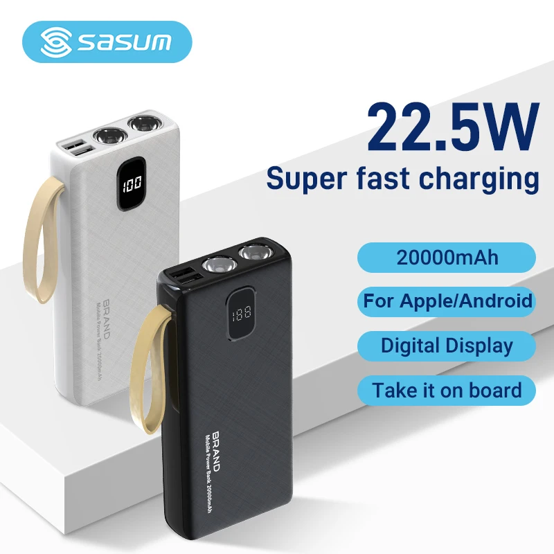 Mobile Power 20000mah 66W Power Bank Portable External Battery Charger Fast Charging For Huawei Samsung iPhone Xiaomi with LED
Mobile Power 20000mah 66W Power Bank Portable External Battery Charger Fast Charging For Huawei Samsung iPhone Xiaomi with LED
