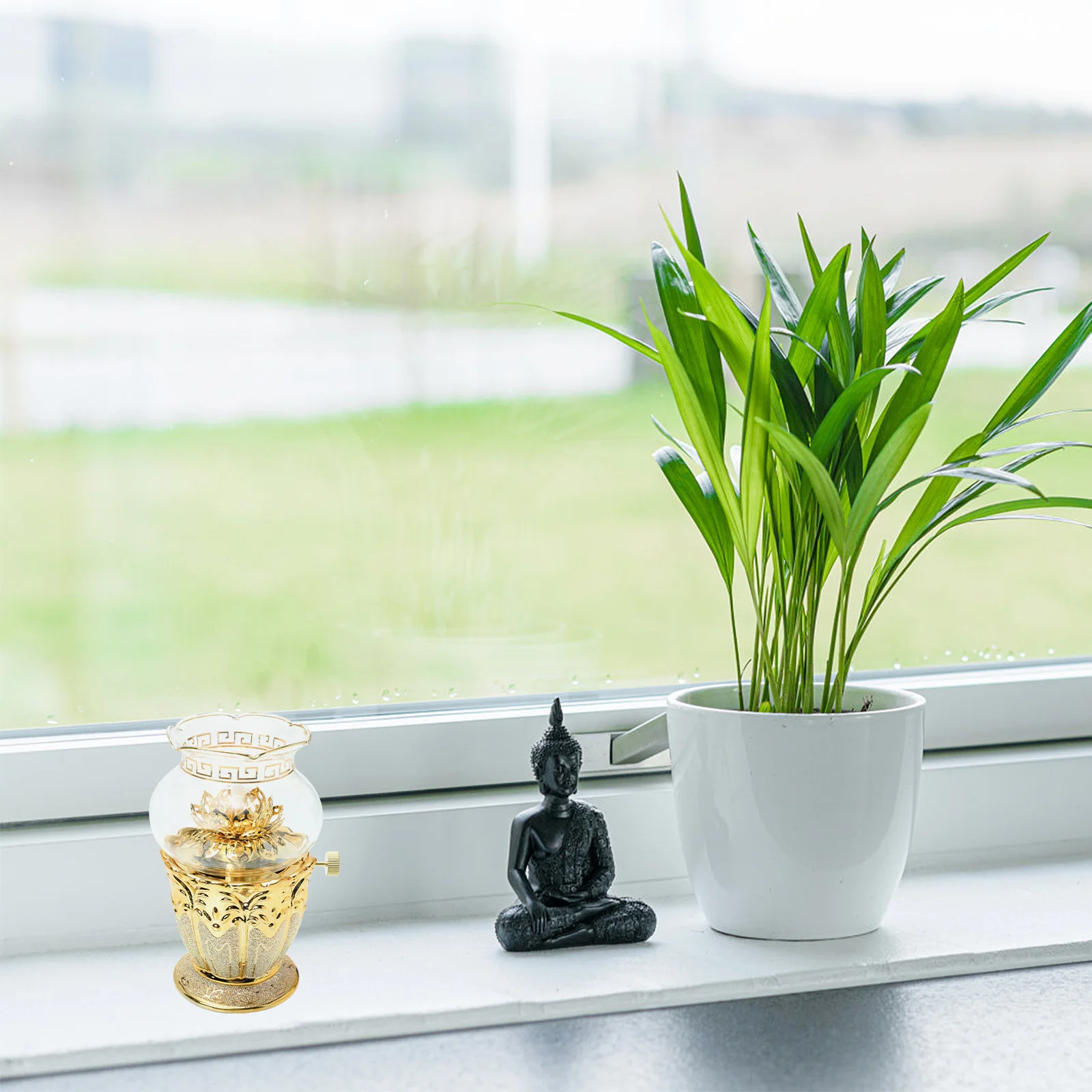 Alloy Oil Lamp Lotus Shape Light Decorative Home Lighting Glass Cover Buddhist Hall Ornament Alloy Oil Lamp
Alloy Oil Lamp Lotus Shape Light Decorative Home Lighting Glass Cover Buddhist Hall Ornament Alloy Oil Lamp