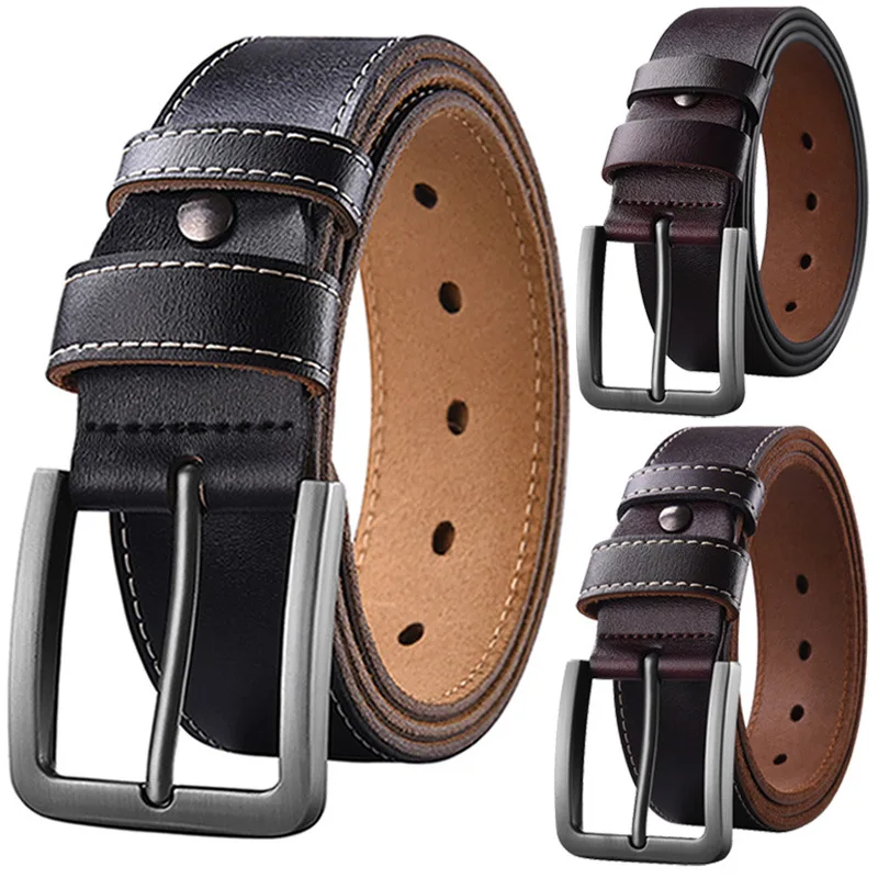 Men's Genuine Leather Pin Buckle Belt, Soft Top-Layer Match Jeans for Men, Perfect Accessory for Daily Outfits Casual Dressing
Men's Genuine Leather Pin Buckle Belt, Soft Top-Layer Match Jeans for Men, Perfect Accessory for Daily Outfits Casual Dressing