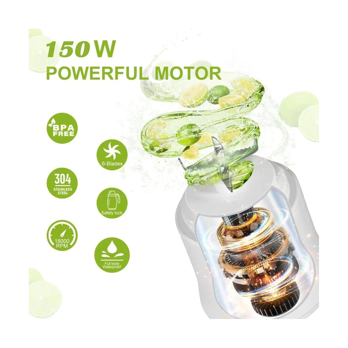 600ML Portable Blender Electric Juicers Fruit Mixers 4000MAh USB Rechargeable Smoothie Mini Blender Personal Juicer-B-ABLM
600ML Portable Blender Electric Juicers Fruit Mixers 4000MAh USB Rechargeable Smoothie Mini Blender Personal Juicer-B-ABLM