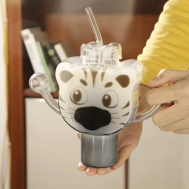 High Aesthetic Animal Glass Straw Cup, Creative Lidded Water Cup, Portable Cups Pot Integrated Teapot, Holiday Gift Beer Glass
High Aesthetic Animal Glass Straw Cup, Creative Lidded Water Cup, Portable Cups Pot Integrated Teapot, Holiday Gift Beer Glass