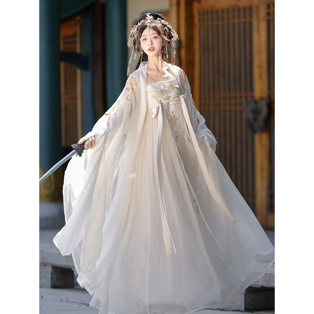 Chinese Fairy Hanfu for Women Chest-High One-Piece Embroidery Wide Sleeve Shirt Full Set Summer
Chinese Fairy Hanfu for Women Chest-High One-Piece Embroidery Wide Sleeve Shirt Full Set Summer