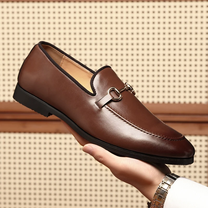 Men's fashion loafers, single foot casual business office formal wear gentlemen's banquet social shoes
Men's fashion loafers, single foot casual business office formal wear gentlemen's banquet social shoes