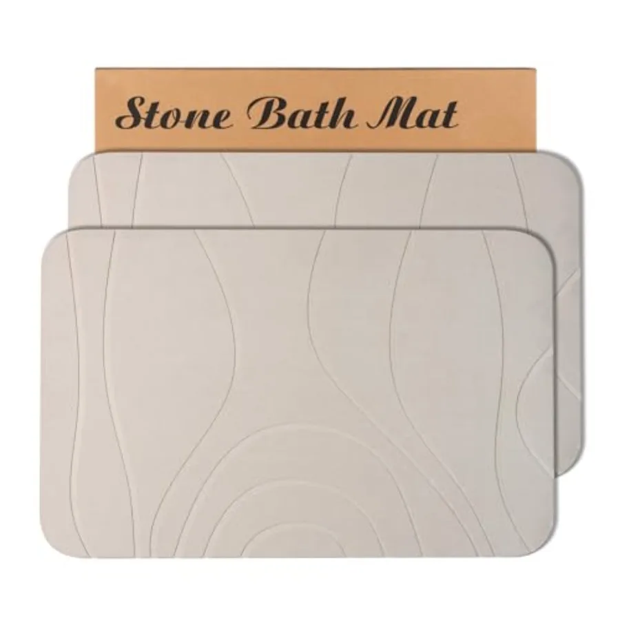 Stone Bath Mat 2 Pack Diatomaceous Earth Shower Mat Non-Slip Super Absorbent Quick Drying Bathroom Floor Mat 24x15
Stone Bath Mat 2 Pack Diatomaceous Earth Shower Mat Non-Slip Super Absorbent Quick Drying Bathroom Floor Mat 24x15