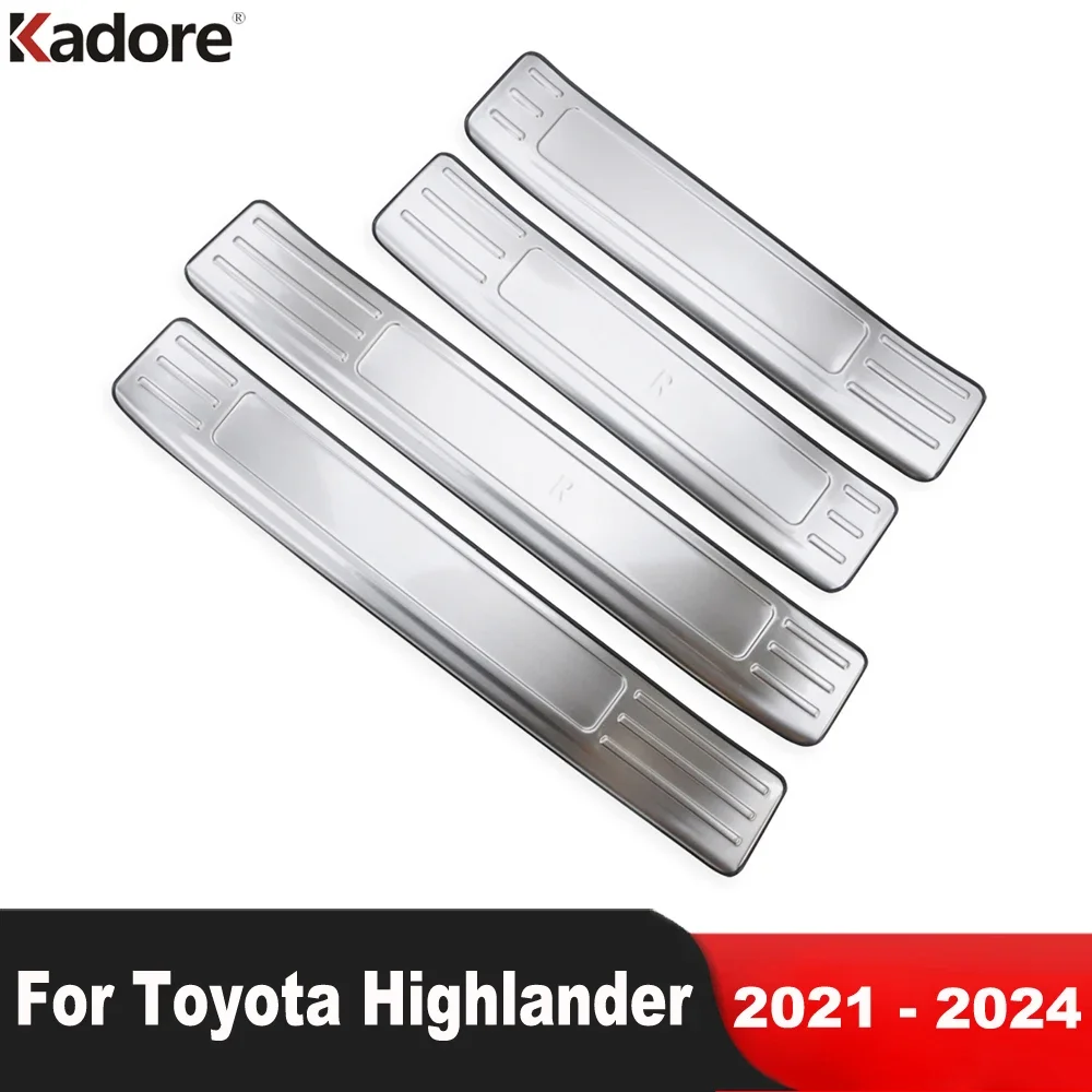 For Toyota Highlander XU70 Kluger Hybrid 2021-2024 Steel Car Door Sill Scuff Plate Cover Trim Welcome Pedal Guard Accessories 
For Toyota Highlander XU70 Kluger Hybrid 2021-2024 Steel Car Door Sill Scuff Plate Cover Trim Welcome Pedal Guard Accessories