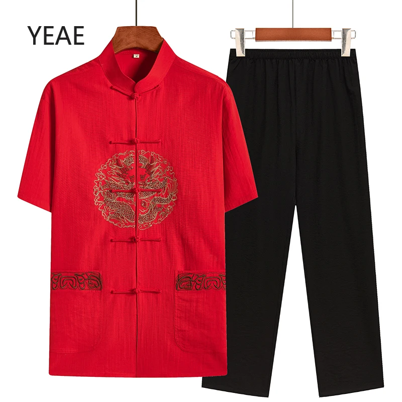 YEAE Summer 2025 New Tang Suit Exquisite Embroidery Three-dimensional Button Storage Pocket Mens 2 Piece Outfit Set High Quality
YEAE Summer 2025 New Tang Suit Exquisite Embroidery Three-dimensional Button Storage Pocket Mens 2 Piece Outfit Set High Quality