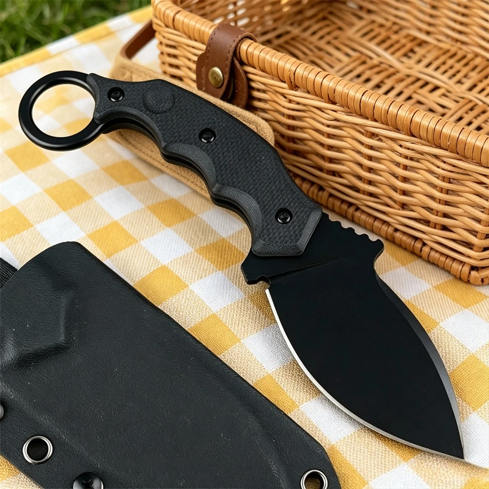 Portable EDC Fixed Blade Knife with Sheath, 8Cr13MoV Blade G10 Handle for Utility Camping Hiking Backpacking Outdoor Adventures
Portable EDC Fixed Blade Knife with Sheath, 8Cr13MoV Blade G10 Handle for Utility Camping Hiking Backpacking Outdoor Adventures