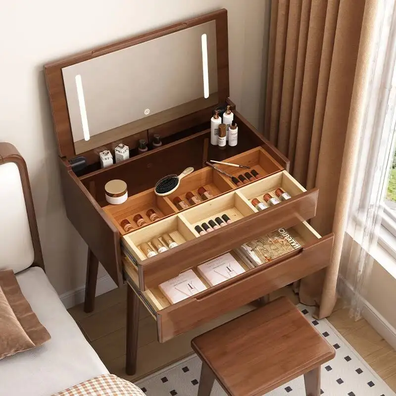 Makeup Bedroom Storage Cabinet Wooden Mirrors Dresser Vanity Desk Dresser Drawer Nordic Penteadeira Quarto Bedroom Set 
Makeup Bedroom Storage Cabinet Wooden Mirrors Dresser Vanity Desk Dresser Drawer Nordic Penteadeira Quarto Bedroom Set