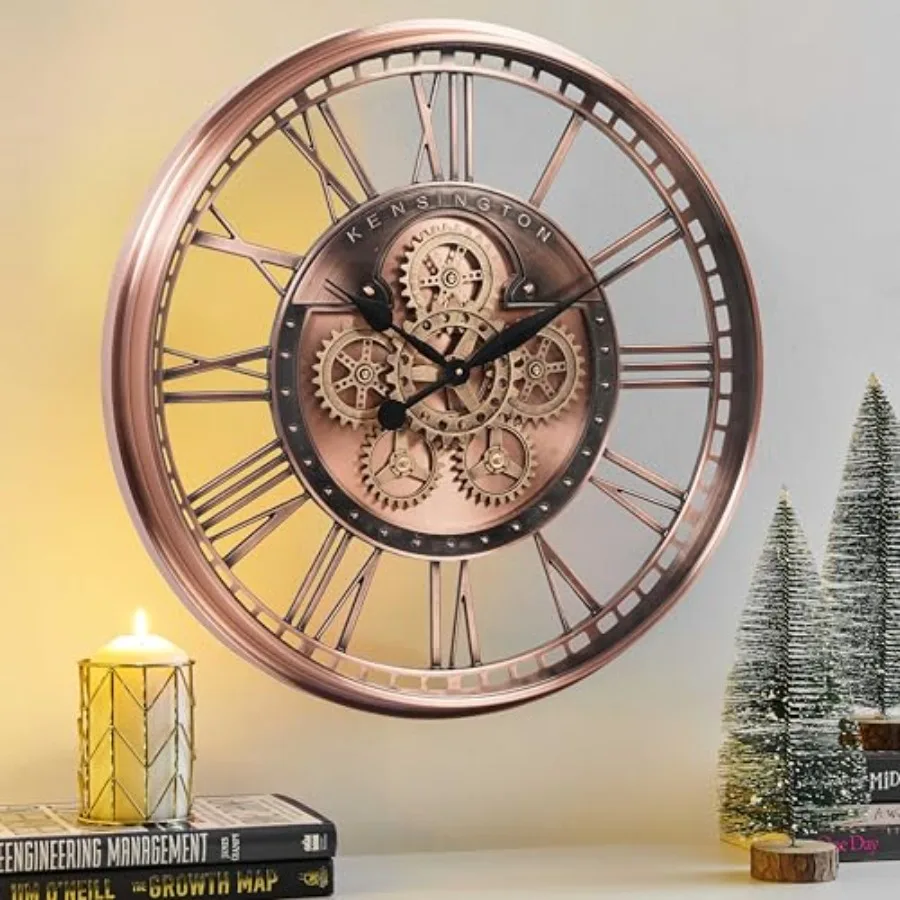 28 Inch Oversized Industrial Vintage Rose Gold Silent Wall Clock with Copper Finish for Modern Farmhouse Living Room Decor
28 Inch Oversized Industrial Vintage Rose Gold Silent Wall Clock with Copper Finish for Modern Farmhouse Living Room Decor