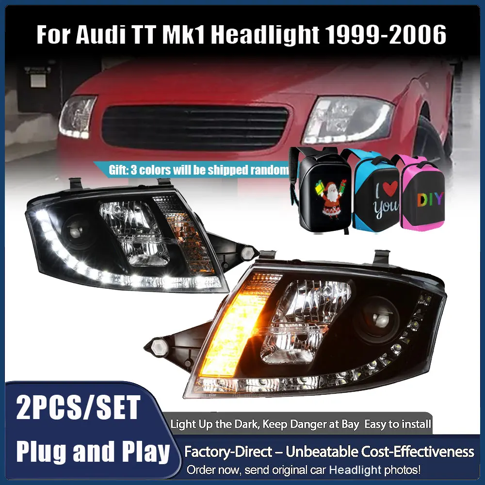 Head Lamp Modified LED Headlights Assmebly LED Daytime Running Fog Lights Head Light for Audi TT 1999-2006 Car Light Assemblies
Head Lamp Modified LED Headlights Assmebly LED Daytime Running Fog Lights Head Light for Audi TT 1999-2006 Car Light Assemblies