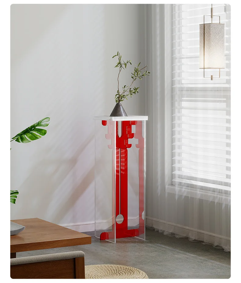 Acrylic Zen tea room ornament Chinese flower stand, small side display stand in living room, corner rack
Acrylic Zen tea room ornament Chinese flower stand, small side display stand in living room, corner rack