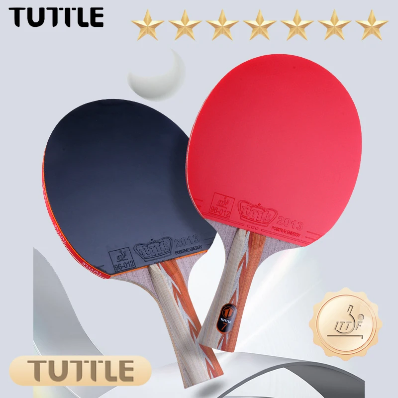 TUTTLE 7 Star Carbon Table Tennis Racket 7-Ply Ping Pong Paddle with TUTTLE ITTF Racket Cover High-density Sponge Rubber withBag
TUTTLE 7 Star Carbon Table Tennis Racket 7-Ply Ping Pong Paddle with TUTTLE ITTF Racket Cover High-density Sponge Rubber withBag