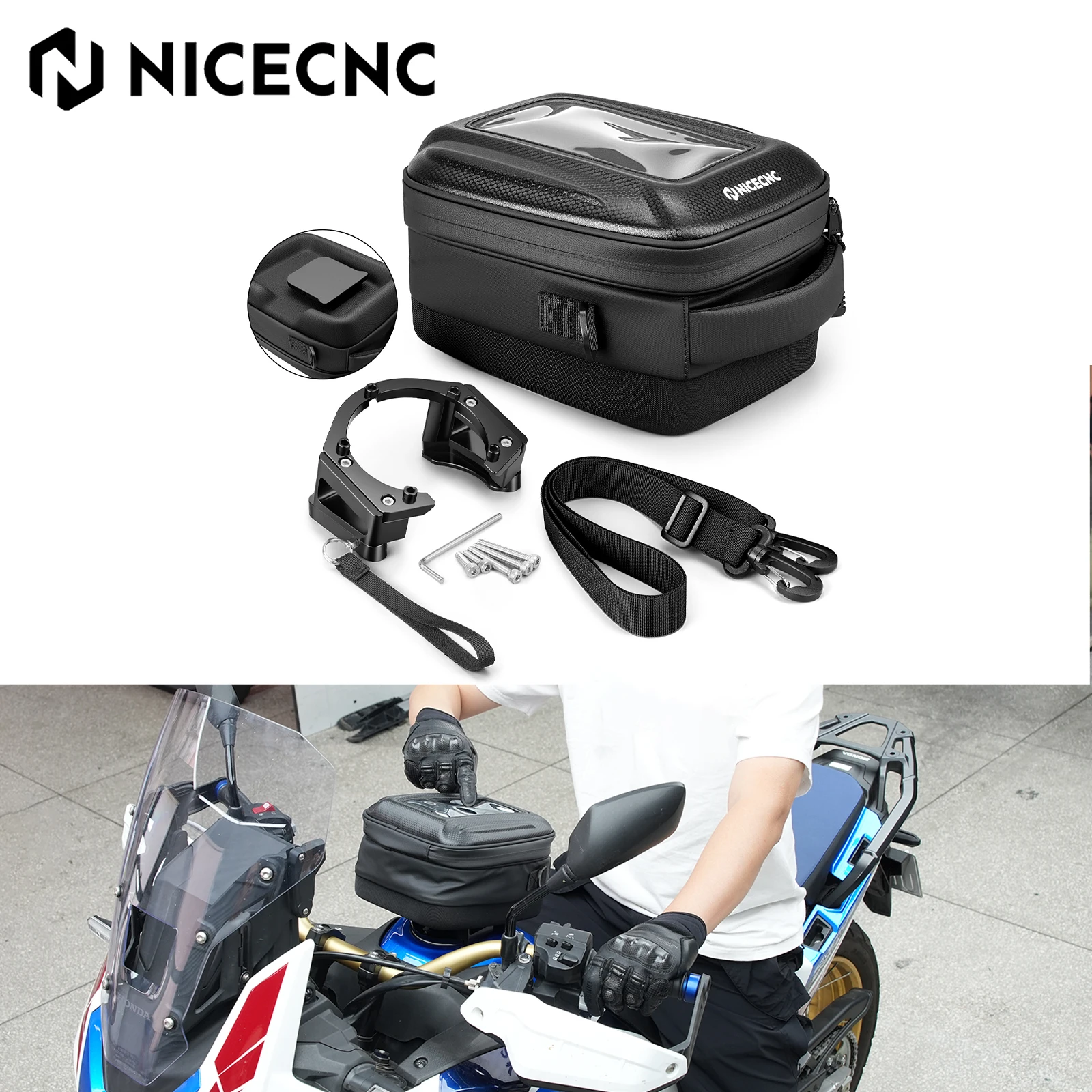 For Honda CRF1100L Africa Twin CRF1100L Adventure Sports DCT 2020-2025 Quick Release Anti-Theft Base Push-Pull Lock Tank Bag
For Honda CRF1100L Africa Twin CRF1100L Adventure Sports DCT 2020-2025 Quick Release Anti-Theft Base Push-Pull Lock Tank Bag