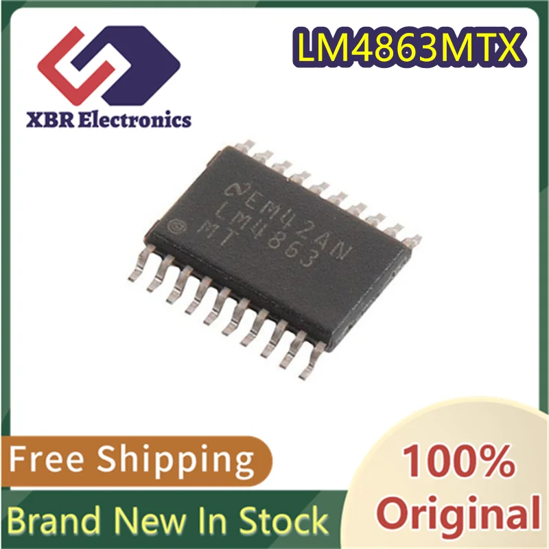 (10/50 pieces) LM4863MTX LM4863MT LM4863 TSSOP20 dual channel audio amplifier chip brand new original authentic free shipping
(10/50 pieces) LM4863MTX LM4863MT LM4863 TSSOP20 dual channel audio amplifier chip brand new original authentic free shipping