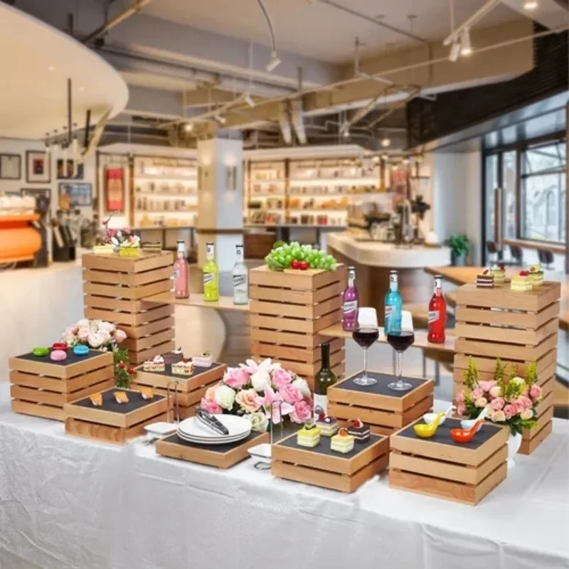 Natural Wood Tiered Buffet Display Sushi Cake Stand Wedding Party Snack Serving Platter Food Presentation Rustic Dessert Rack
Natural Wood Tiered Buffet Display Sushi Cake Stand Wedding Party Snack Serving Platter Food Presentation Rustic Dessert Rack
