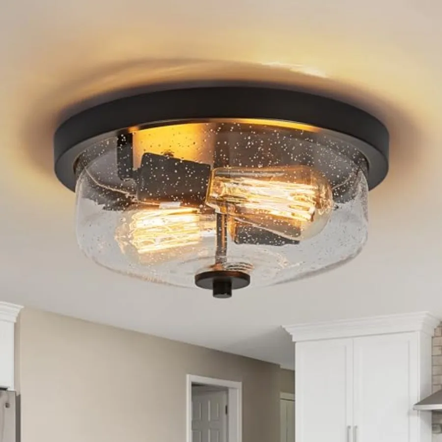 Flush Mount Ceiling Light Farmhouse Outdoor Porch Light Fixtures With Seeded Glass Shade, for Kitchen Hallway Foyer
Flush Mount Ceiling Light Farmhouse Outdoor Porch Light Fixtures With Seeded Glass Shade, for Kitchen Hallway Foyer