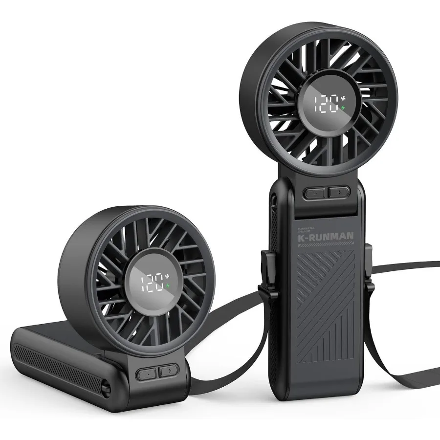 Portable Handheld Fan, 4000mAh Rechargeable, 6 Speed Settings, LCD Display, 3-in-1 Foldable Mini Desk Fan with Lanyard
Portable Handheld Fan, 4000mAh Rechargeable, 6 Speed Settings, LCD Display, 3-in-1 Foldable Mini Desk Fan with Lanyard