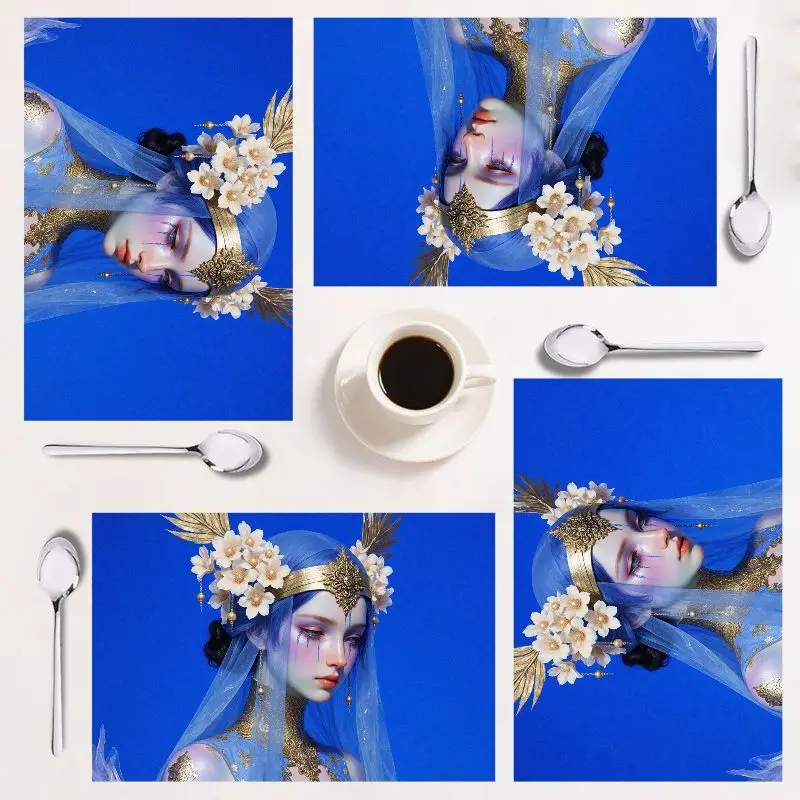 4-piece placemat set, artistic floral design, easy to clean, rectangular home kitchen decor, 12×18 inches.
4-piece placemat set, artistic floral design, easy to clean, rectangular home kitchen decor, 12×18 inches.