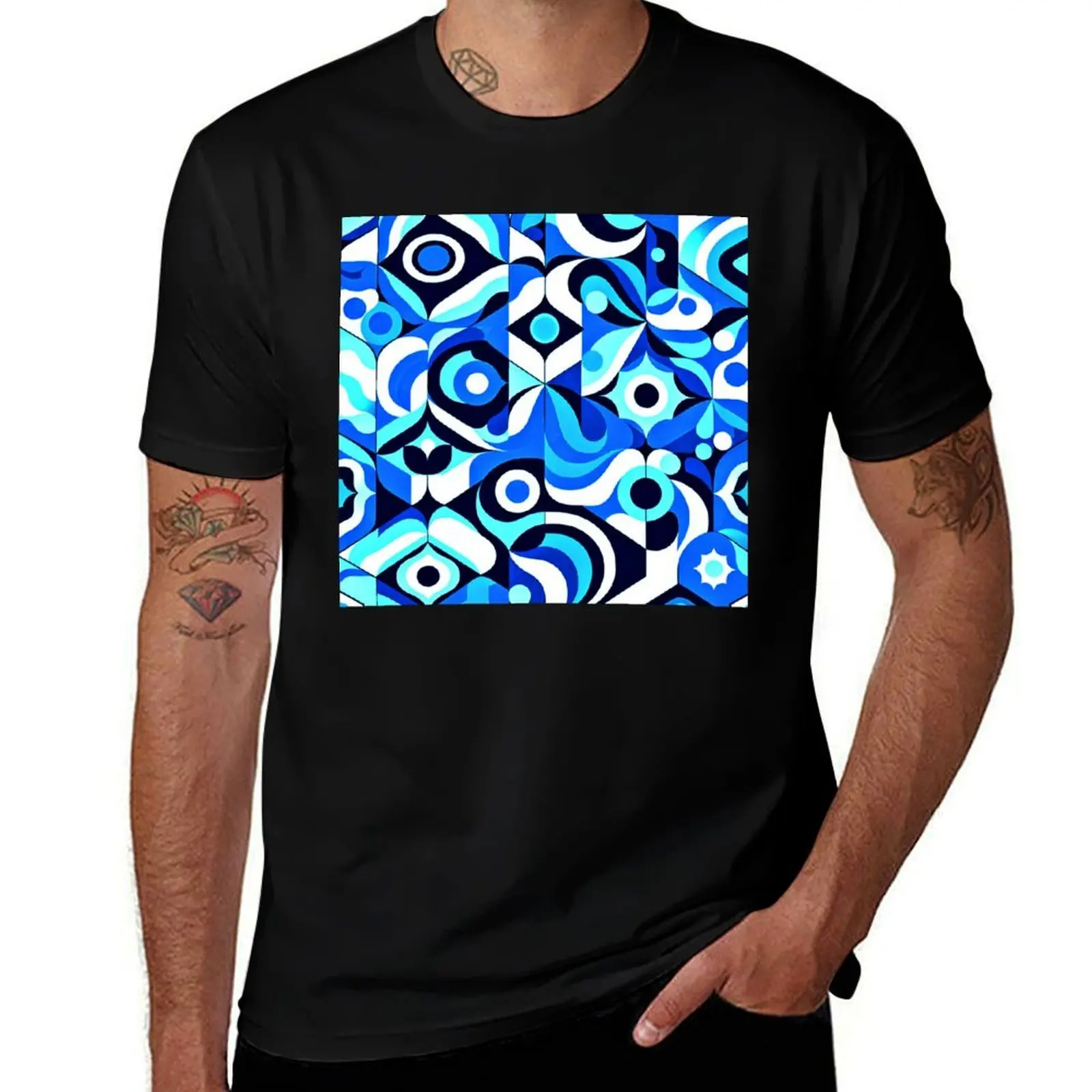 Mid-Century Modern Blue, White And Aqua Abstract Designs T-Shirt for a boy summer shirt Short sleeve tee mens fashion
Mid-Century Modern Blue, White And Aqua Abstract Designs T-Shirt for a boy summer shirt Short sleeve tee mens fashion