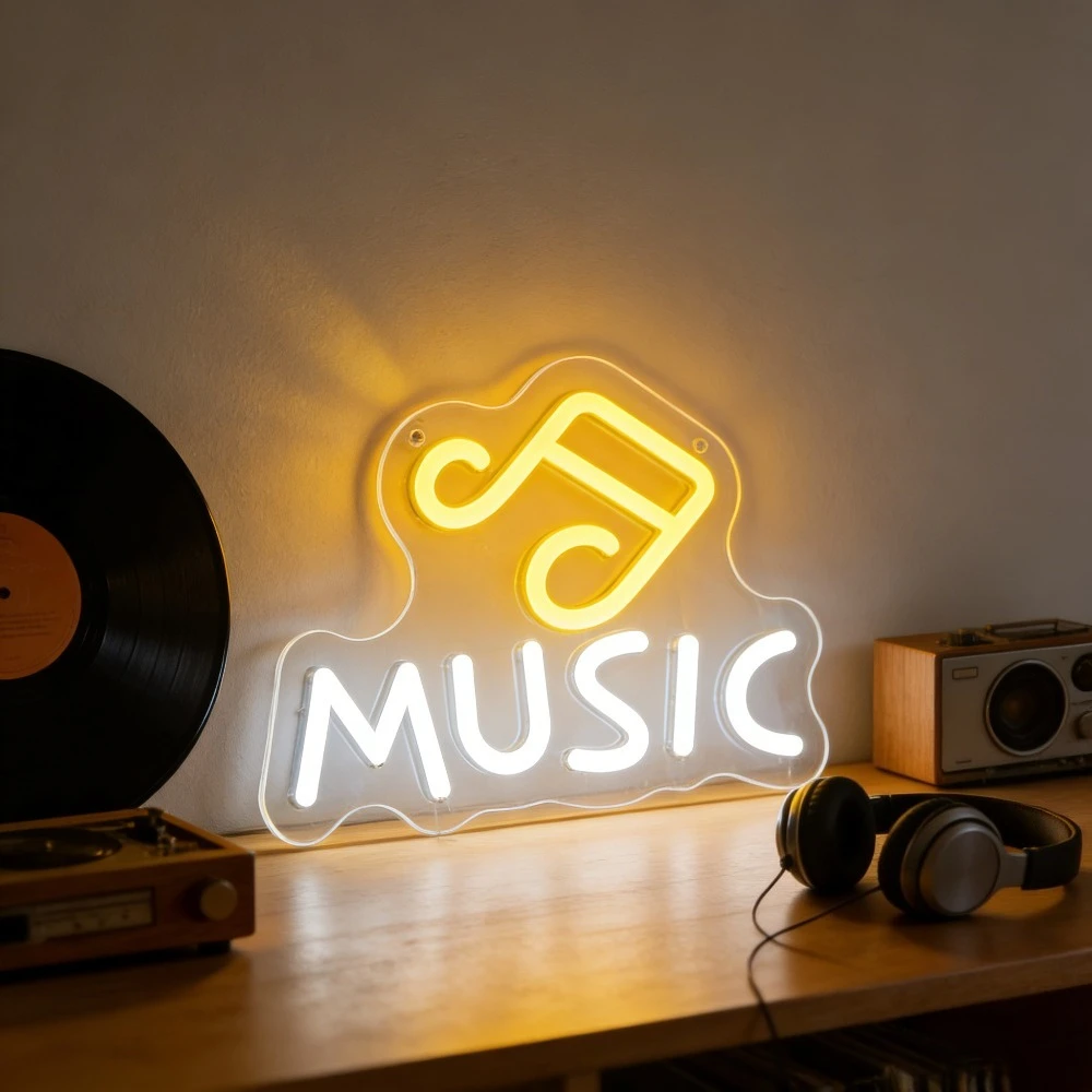 Светодиодная неоновая вывеска «Музыкальная нота» белого и желтого цвета, USB-неоновая лампа для декора спальни, студии, винилового проигрывателя, подарок для музыканта, любителя аудио
Светодиодная неоновая вывеска «Музыкальная нота» белого и желтого цвета, USB-неоновая лампа для декора спальни, студии, винилового проигрывателя, подарок для музыканта, любителя аудио