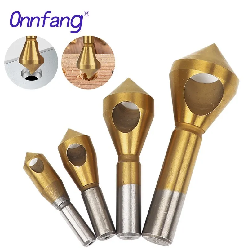 1/4pc Titanium-Plated Coated Countersink Drill Bit Deburring Drill Taper Hole Cutter Countersunk Head Chamfering Tools
1/4pc Titanium-Plated Coated Countersink Drill Bit Deburring Drill Taper Hole Cutter Countersunk Head Chamfering Tools