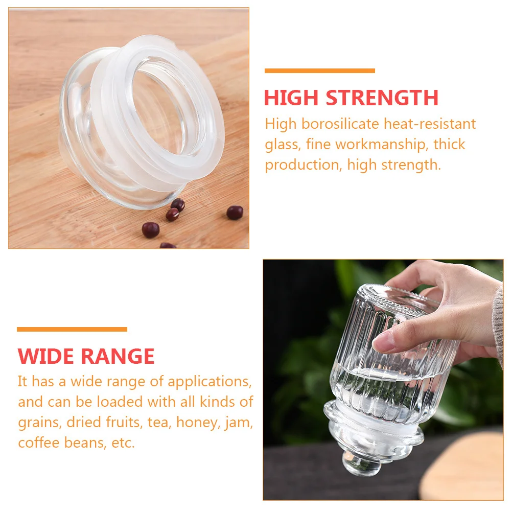 4Pcs Glass Storage Can High Borosilicate Kitchen Storage Containers Transparent Sealing Lid Multifunctional Snack Grain 
4Pcs Glass Storage Can High Borosilicate Kitchen Storage Containers Transparent Sealing Lid Multifunctional Snack Grain