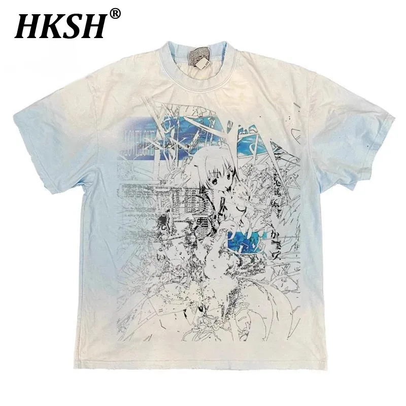HKSH Summer New Tide Vintage Cartoon Graphic Tie Dyed Dirty Short Sleeve Tee Tops Harajuku Casual Y2K T-shirt Streetwear HK5296 
HKSH Summer New Tide Vintage Cartoon Graphic Tie Dyed Dirty Short Sleeve Tee Tops Harajuku Casual Y2K T-shirt Streetwear HK5296